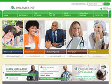 Tablet Screenshot of paramounthealthcare.com